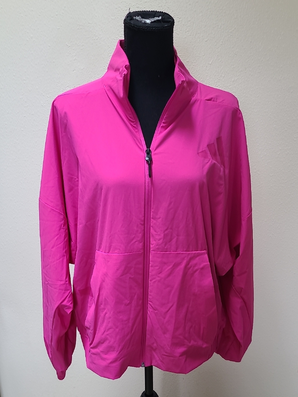 NWT Adidas Fuchsia Full-Zip Bomber Jacket